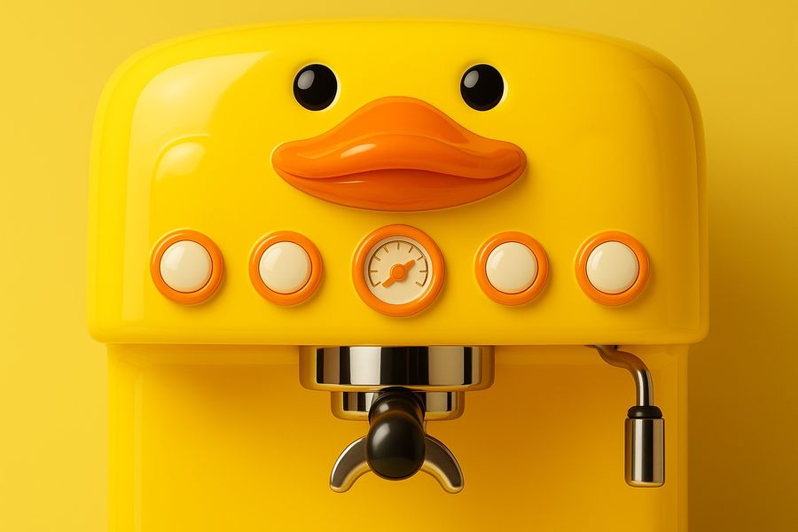 A rubber duck machine